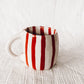 Red striped hug mug-defect