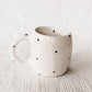 Black polkadot hug mug-defect