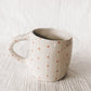 Pink polkadot hug mug-defect