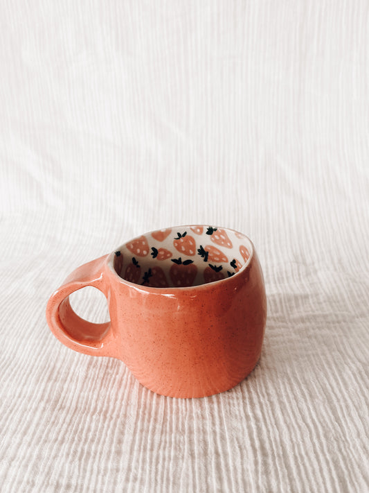 Strawberry pink mini mug