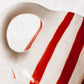 Red striped hug mug-defect