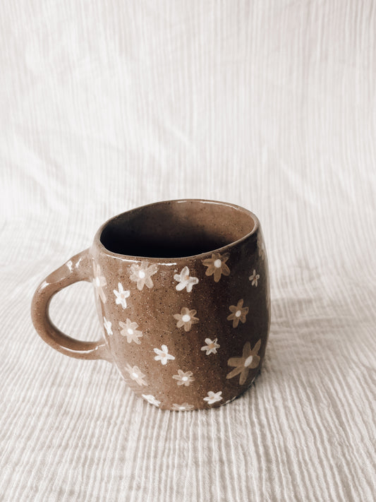 Chocolate floral hug mug