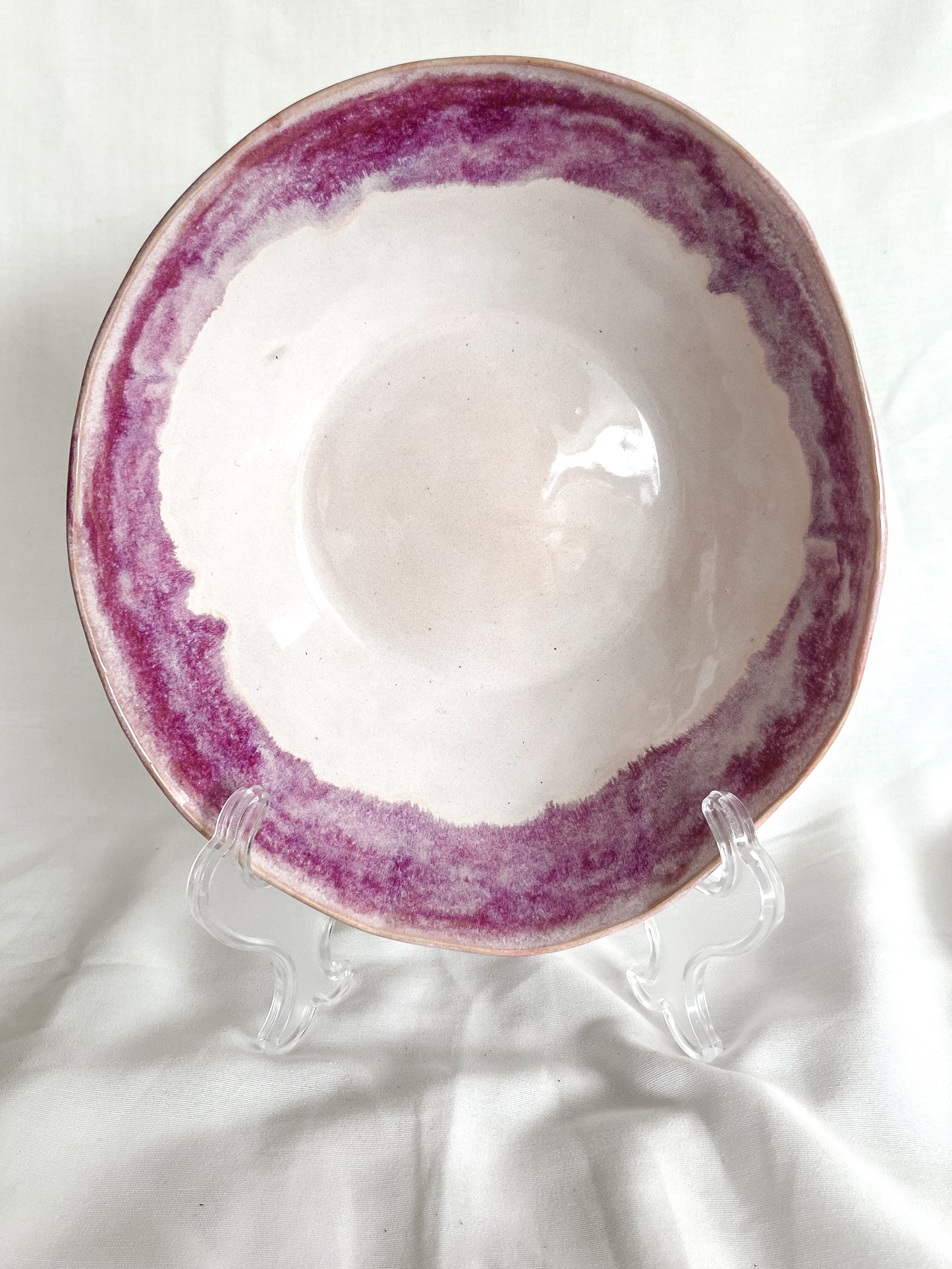 Pink drip EXTRA large salad bowl